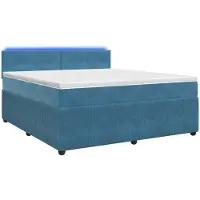 Syfax Boxspringbed met matras Blauw 180 x 200 cm Fluweel