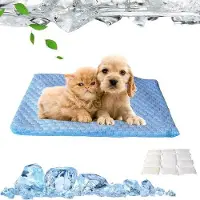 OEM Koelmat voor honden en katten - Duurzame, zelfkoelende mat - Niet-giftige gel - Koeling tijdens warme zomerdagen - Blauw - Maat S