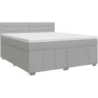 vidaXL Boxspringbed met matras Lichtgrijs 160 x 200 cm Stof