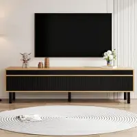 Sonstiges TV-kast, lage kast met opbergruimte, 170x38x47,7 cm, zwart/houtlook