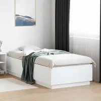 Prolenta Maison Exclusive - Bedframe met LED-verlichting (wit), 80 x 200 cm, houtvezel