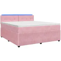 Syfax Boxspringbed met matras Roze 180 x 200 cm Fluweel
