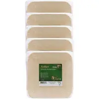 Humbert Taartbordjes - gebaksbordjes - van geperst hout karton - 50x - beige - vierkant - Dia 14 cm - party bordjes - wegwerp servies