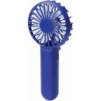 Trendoz Typhoon Mini handventilator - blauw - 8 x 17 cm - verkoeling in zomer - 3 snelheden - USB en met c-laadkabel