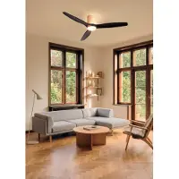 Create - Plafondventilator stil 40W (Ø132cm) - Sfeer- en hoofdverlichting LED - Afstandsbediening - 6 snelheden - Programmeerbaar - WIND CALM CUSTOM RATTAN