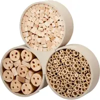 Progarden Insectenhotel Bugsy - hout - naturel/beige - 30 x 6 x 28 cm - bijenhotel / Insectenhuis