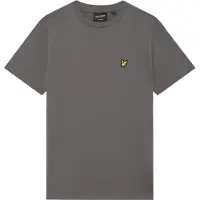 Lyle & Scott T-shirt - grijs Jongens Stretchkatoen Ronde hals Effen - maat 152