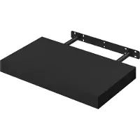 Famanu – Zwevende plank wandrek in MDF, kantoorplank hangende plank, 40 x 22,9 x 3,8 cm, zwart