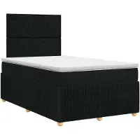 vidaXL Boxspringbed met matras met hoofdeinde Zwart 120 x 200 cm Stof