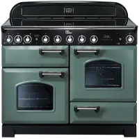 Falcon Classic Deluxe 110 Range-fornuis Electrisch Inductiekookplaat zones Zwart, Chroom, Groen