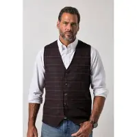 JP 1880 Regular Fit Vest bordeaux, Ruit