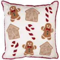 Clayre & Eef Sierkussen 40x40 cm Beige Polyester