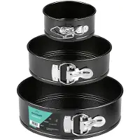 HomeShopXL Springvorm Rond Set van 3 stuks – Bakvormen - 10cm - 8cm - 23cm - Sprinvormen Metaal