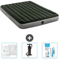 Intex Luchtbed - 2-Persoons - 152 x 203 x 25 cm - Groen - Inclusief Hoeslaken - Pomp en Reparatieset