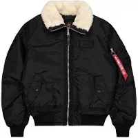 Alpha industries Winterjas zwart / wolwit