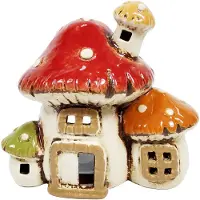 Clayre & Eef Waxinelichthouder Huis Wit Keramiek