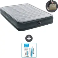 Intex Luchtbed - 2-Persoons - 152 x 203 x 33 cm - Grijs - Inclusief pomp en Reparatieset