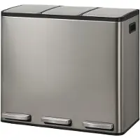 Songmics - Prullenbak - Pedaalemmer - Keuken - Uitneembare Binnenemmers - Softclose Deksel