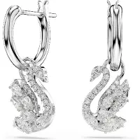 Swarovski Oorbellen 'SWAN' wit
