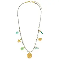 Lucardi Ketting goud / gemengde kleuren