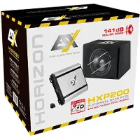 ESX HXP200 2 Kanaals Bass Pack / Auto Subwoofer 12 inch incl Kabels