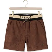 Like Flo Meisjes Broeken Faylinn Flo Faux Leather Short - Bruin - Maat 146/152