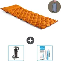 Intex Campingmat - 1-Persoons - 71 x 191 x 11 cm - Oranje - Inclusief Pomp en Reparatieset