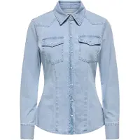 ONLY Onlolivia Denim Overhemd Dames Blauw L