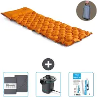 Intex Campingmat - 1-Persoons - 71 x 191 x 11 cm - Oranje - Inclusief Hoeslaken - Pomp en Reparatieset
