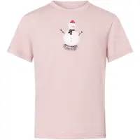 Super.natural - Kid's Snowman Tee - Merinoshirt 128, roze