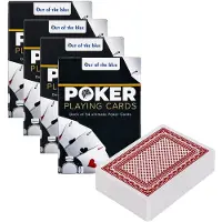 Out of the blue Poker speelkaarten - 4x - kaartspellen - klassiek - standaard formaat - 54 kaarten