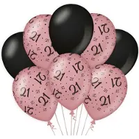 Paper Dreams Paperdreams Decoratie ballonnen roze/zwart - 21