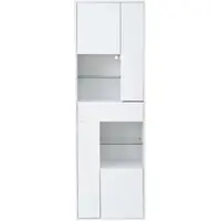 MODFU - Vitrinekast Met LED Verlichting - Wit - 55 X 38 X 170 Cm