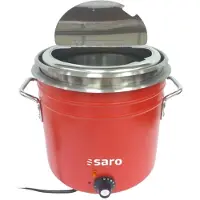Saro retro soep en warmhoud pan - buffet en evenement - 10,4 liter - kleur ROOD - 1400 W professionele uitvoering - 2 jaar garantie