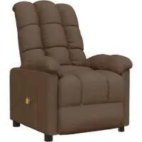 vidaXL Massagestoel stof bruin