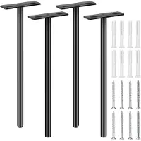 Famanu – 4 stuks zwevende plankbeugels, zware verborgen planksteunen, onzichtbare wandbeugels voor houten planken en decoratie