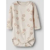 Name it BABY romper met print - beige Jongens/Meisjes Stretchkatoen Ronde hals - maat 68