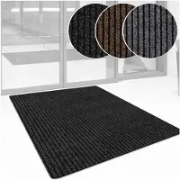 ANRO Deurmat Mischa Zwart 150x90cm – Schoonloopmat Antislip Rubber