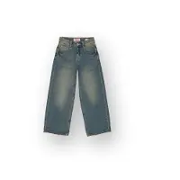 Vingino Luciano baggy jeans - mediumblauw Jongens Denim Effen - maat 140