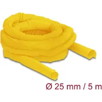 DeLOCK Woven Sleeve self-closing heat-resistant 5 m x 25 mm yellow