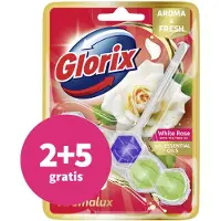Glorix 2+5 Gratis: Toiletblok Aroma & Fresh White Rose