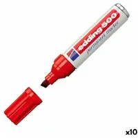 Edding 500, met wigvormige punt 2-7 mm, rood, 10 stuks