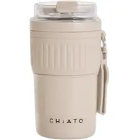 Chiato Home hotSIP Oat Cream geïsoleerde reisbeker, 400 ml – Crème