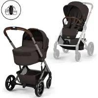 Cybex Kinderwagen Balios S Lux Chocolate Brown/Brown incl. Foldable Carrycot