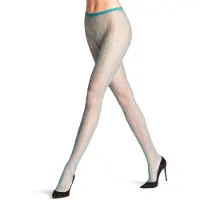 Falke Sea Lightness gedessineerd transparent panty dames groen - maat M-L