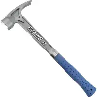 Estwing 02-45TIBL Rechte Titanium Klauwhamer - Vinyl Blauwe Handgreep - 370 Gram Kopgewicht
