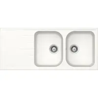 Schock Lithos D200, opzetbak, rechthoekig, wit, 2 bakken, 343 x 424 mm, 20,4 cm