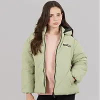 L'amore Couture Meisjes Franklin Korte Puffer Jas Khaki