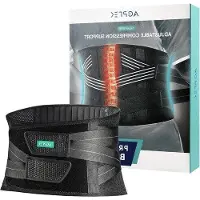 Famanu lendensteun, comfortabel, ademend, vermindert pijn, geschikt voor hernia, ischias, scoliose, maat XL (125-150 cm)