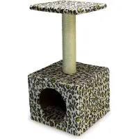 Famanu kraboom met zitplaats en lade - Tarragona - 30 x 30 x 60 cm - Voor de verzorging van de nagels van katten - Kattenaccessoires